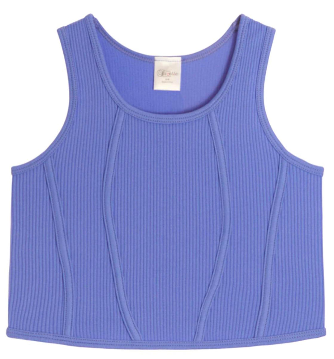 RIBBED SLEEVELESS TOP | PERSIAN JEWEL