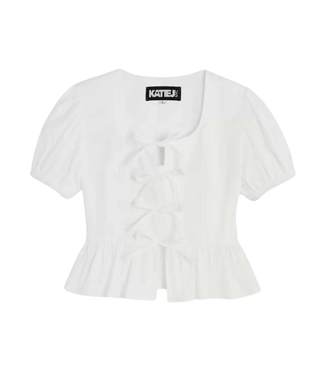 WELLS PEPLUM TOP | WHITE