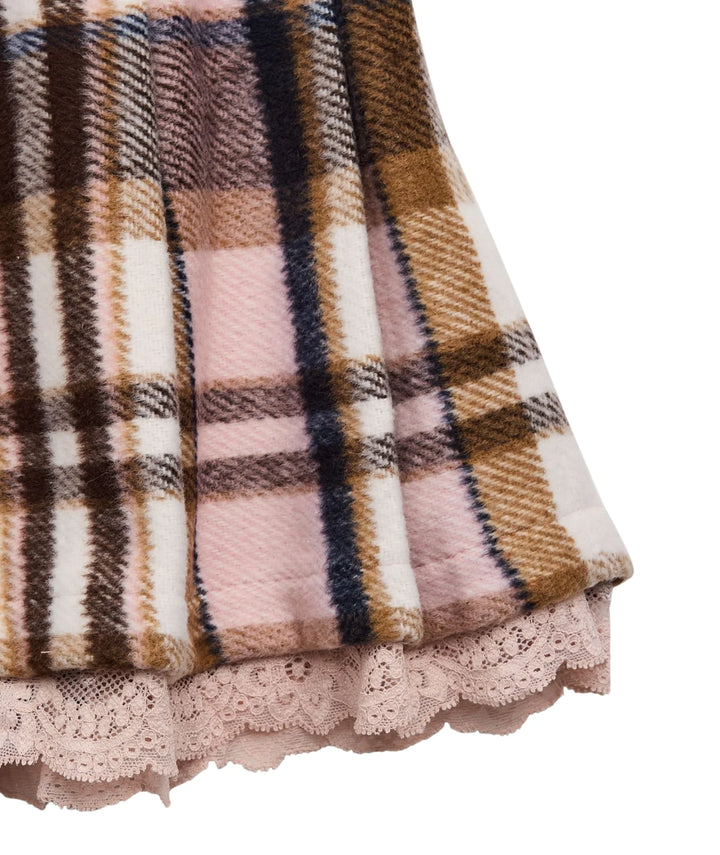 ELICIA PLAD SKIRT | PINK