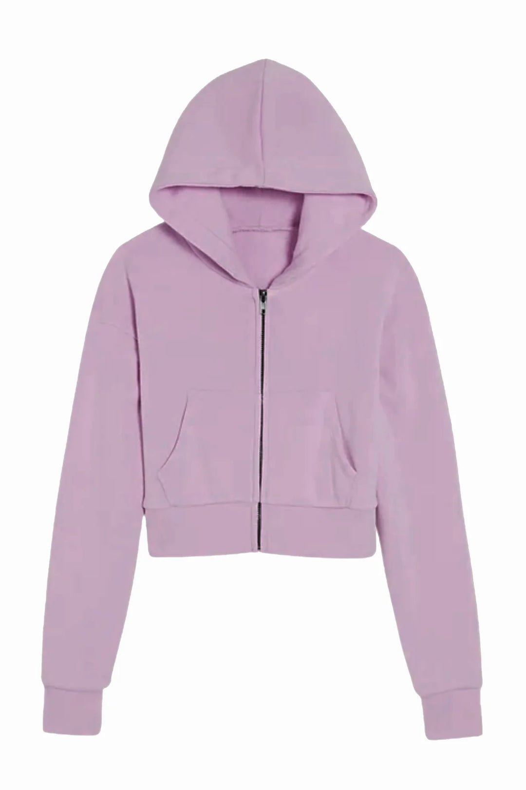 DYLAN CROPPED ZIP HOODIE | DUSTY MAUVE