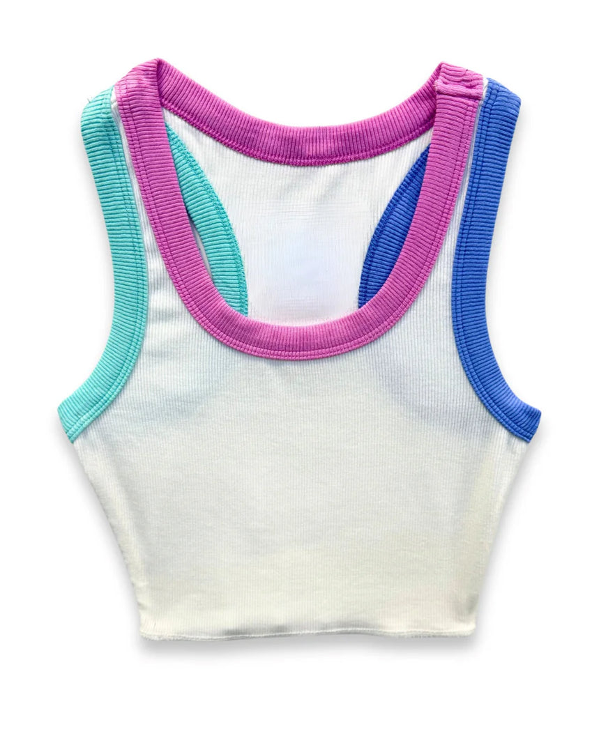 LIVI RIBBED TANK | MULTI-TRIM