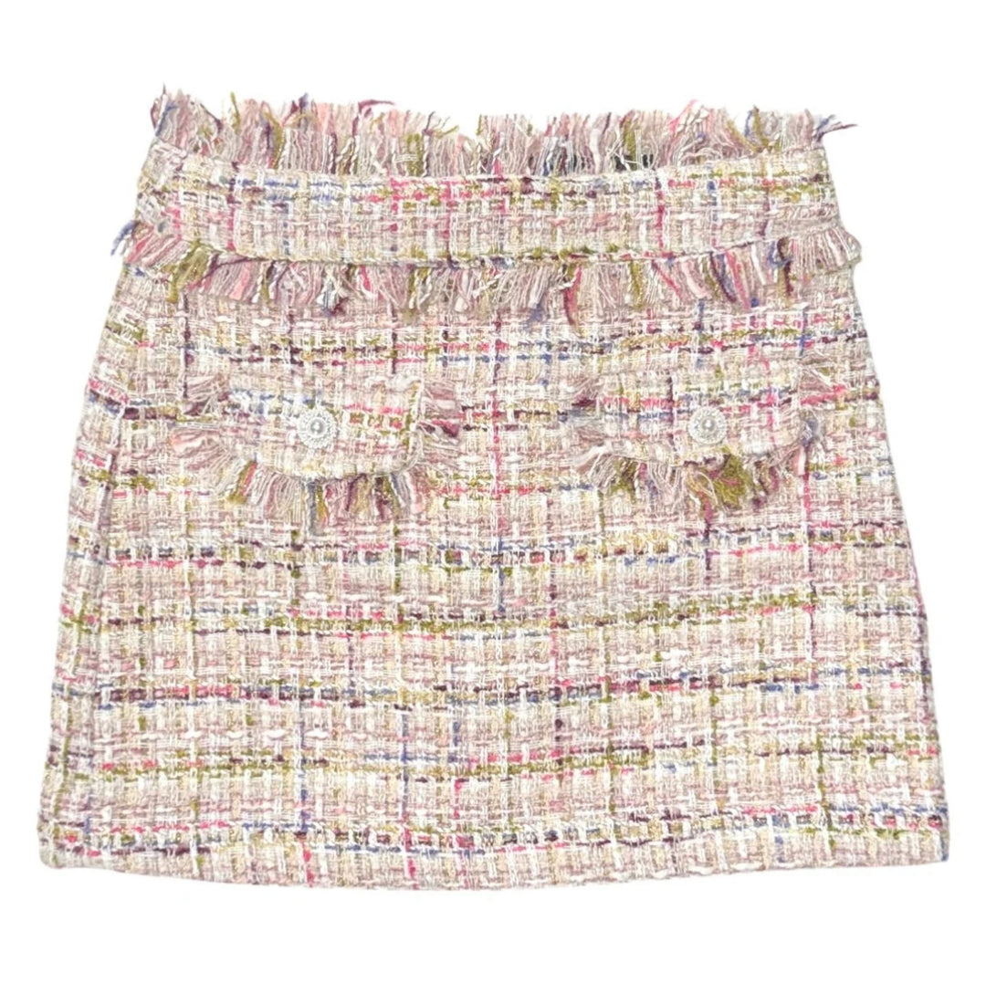 CHARLOTTE BOUCLE SKIRT | PINK MULTI