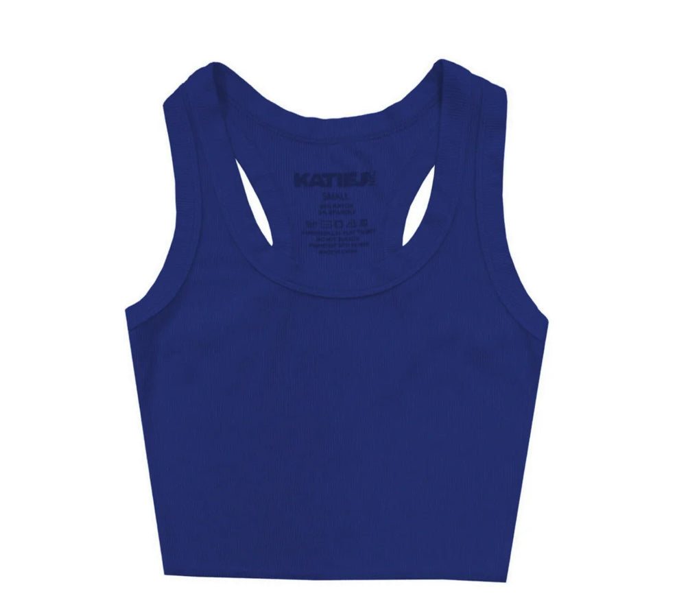 LIVI RIBBED TANK | EV. BLUE