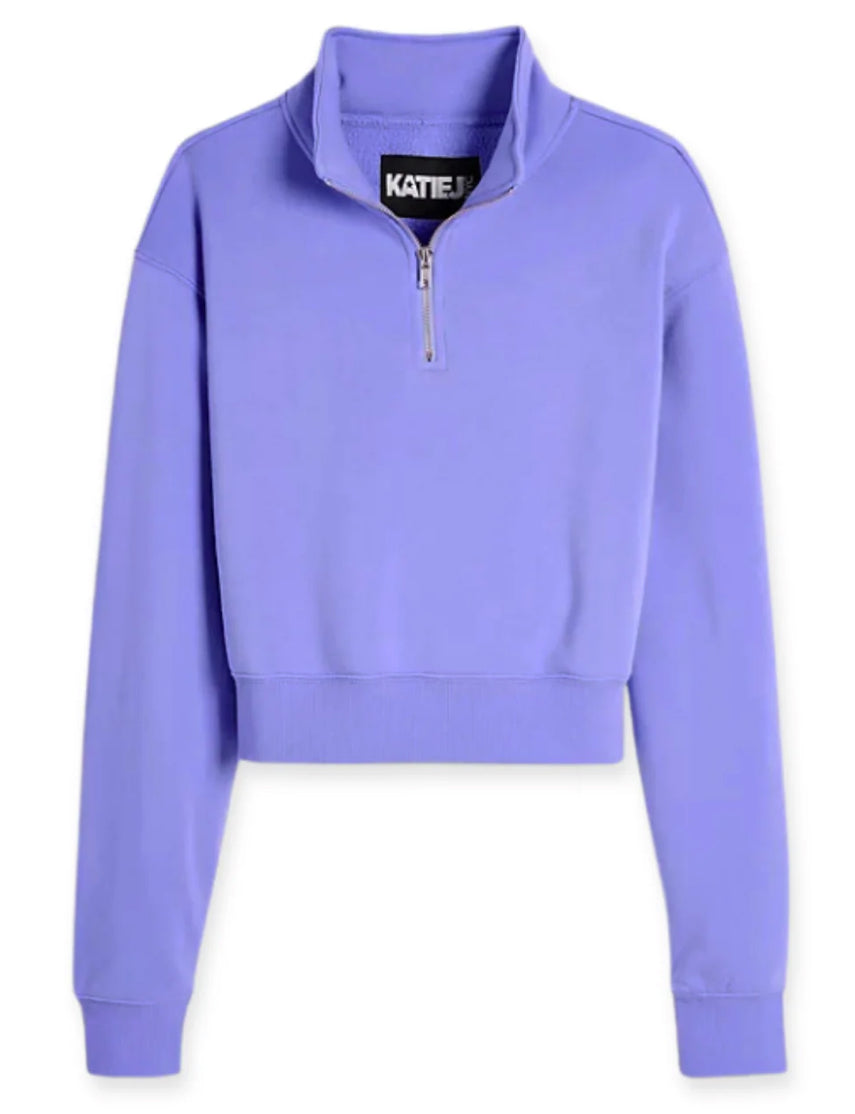 DYLAN 3/4 ZIP SWEATSHIRT | PERIWINKLE