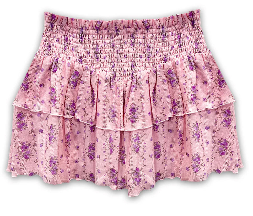 BROOKE SKIRT | VIOLET STRIPE FLORAL