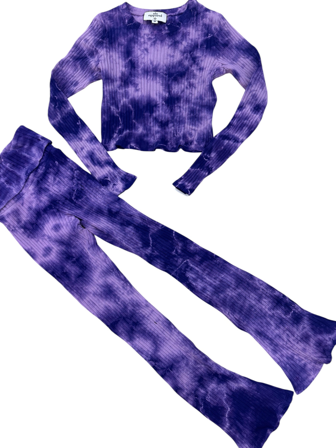 TIE-DYE L/S CREWNECK TEE | PURPLE