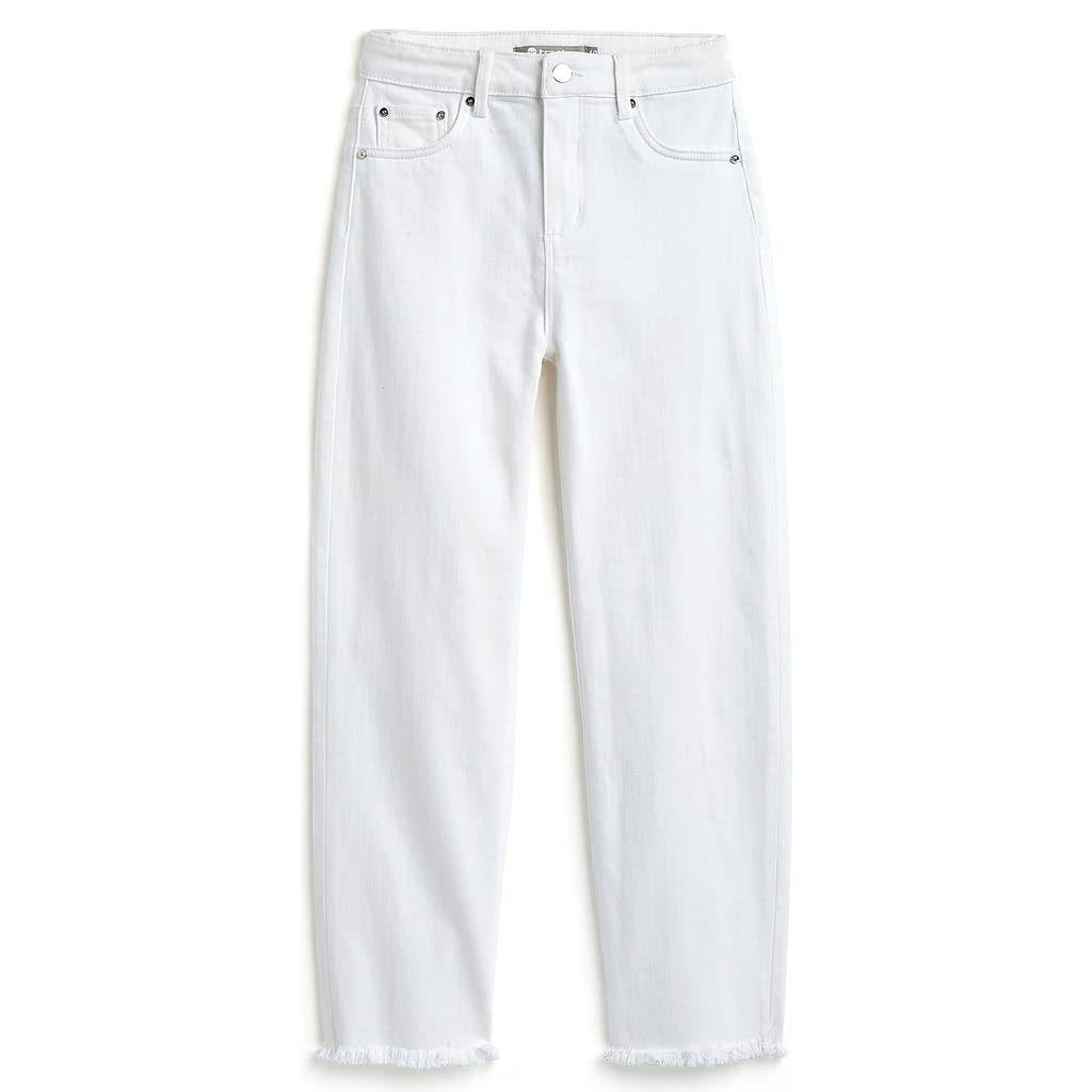 HIGH RISE STRAIGHT LEG CROP WITH FRAY HEM