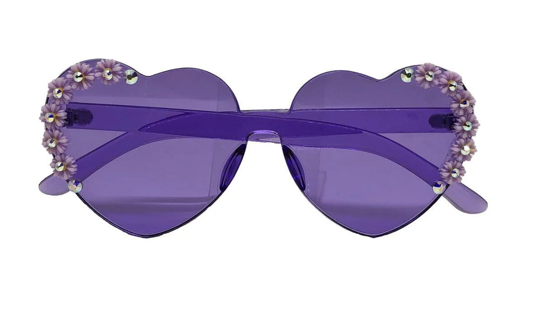 FLOWER HEART SUNGLASSES | PURPLE