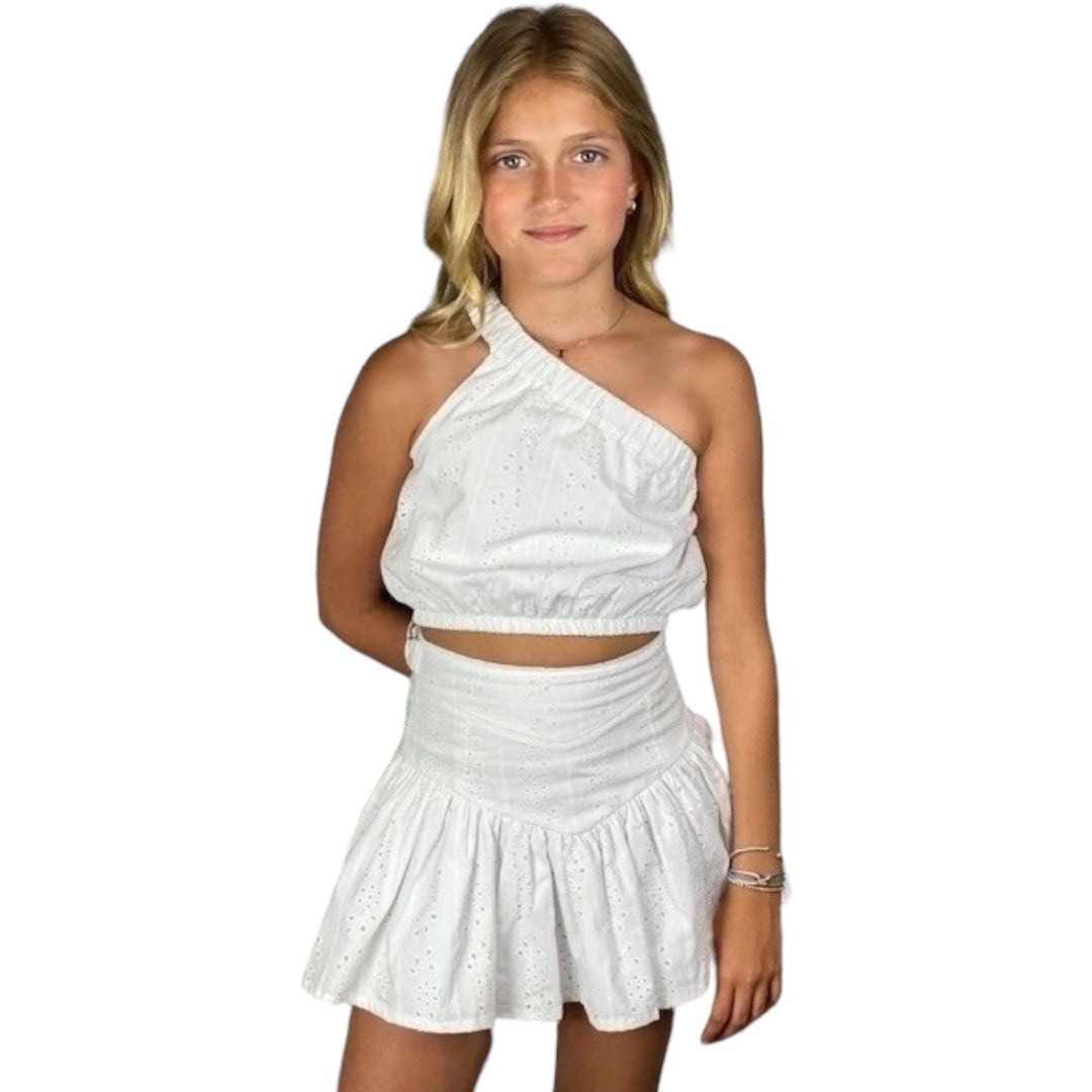 WHITE EYELET SET