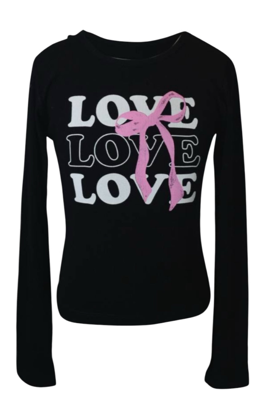 LOVE BOW L/S TEE
