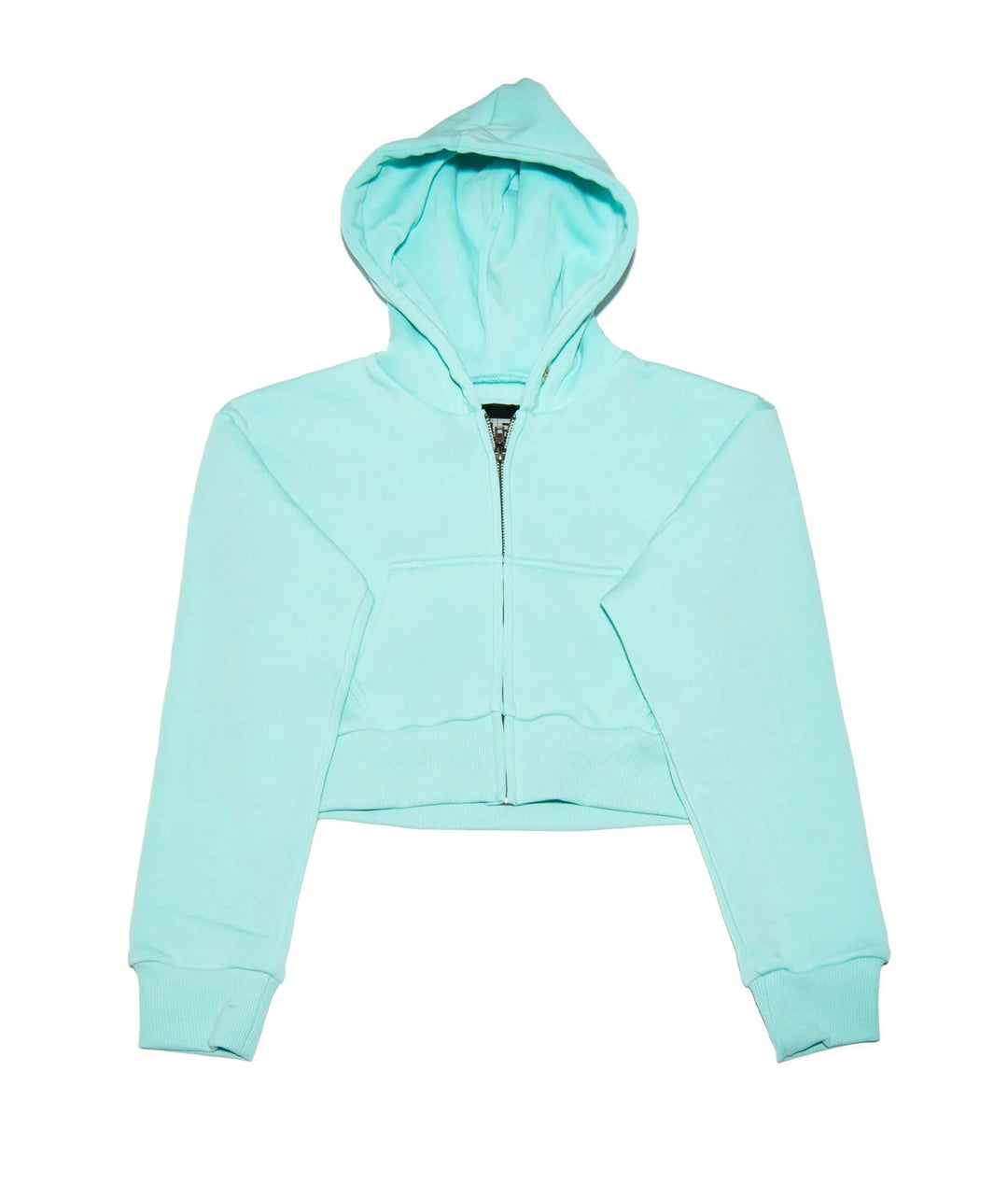 DYLAN CROPPED ZIP HOODIE | SEA GLASS