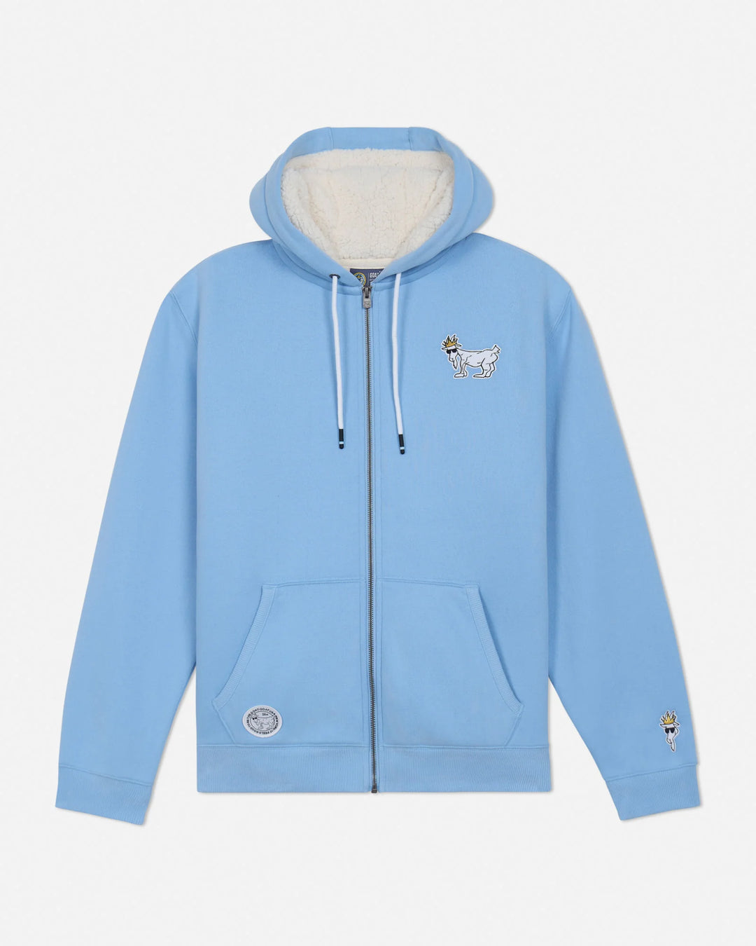 ZIP HOODIE SHERPA LINING | CAROLINA BLUE