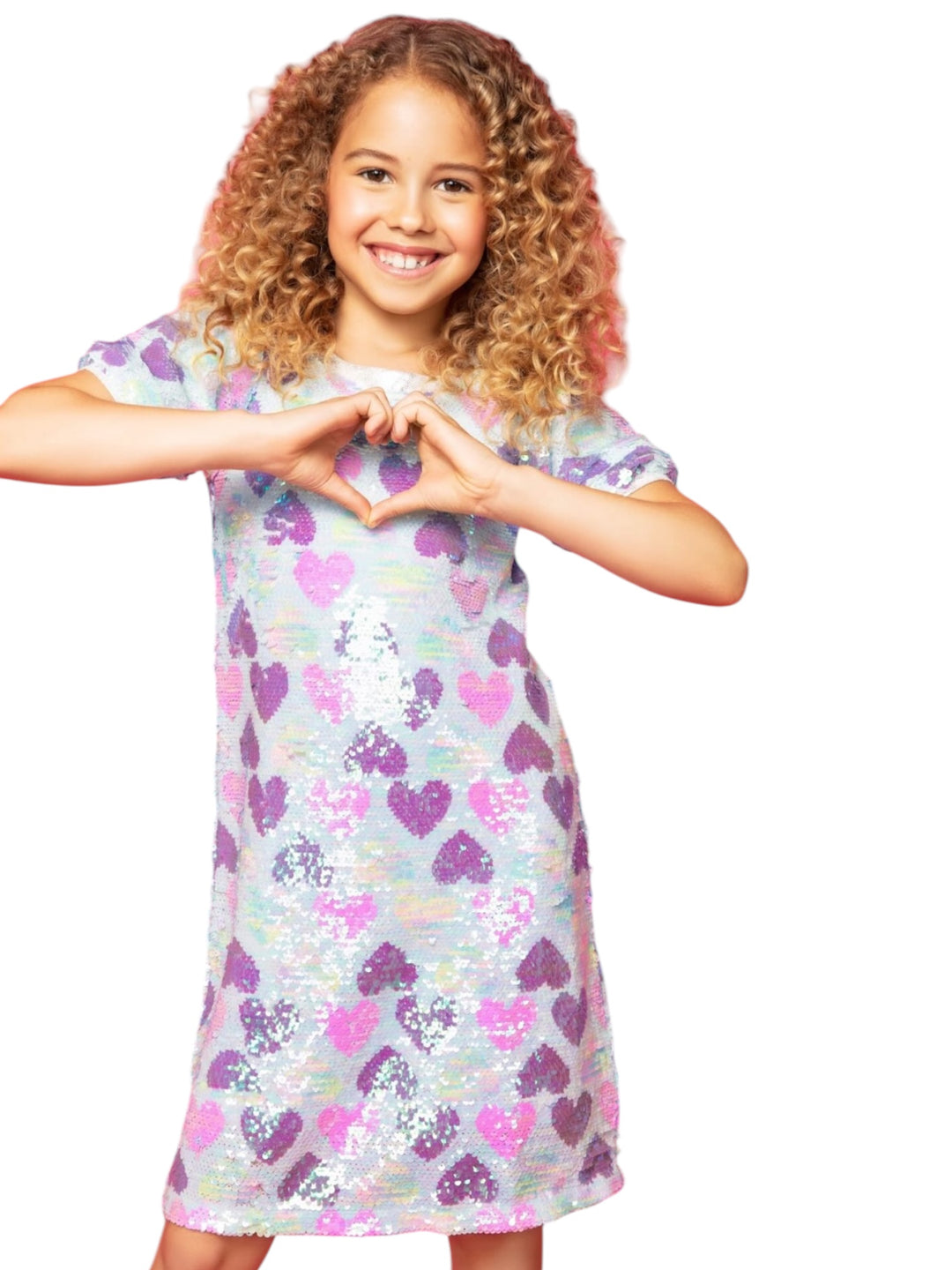 SEQUIN HEARTS DRESS