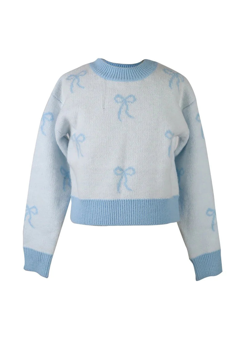 BOW SWEATER | BLUE