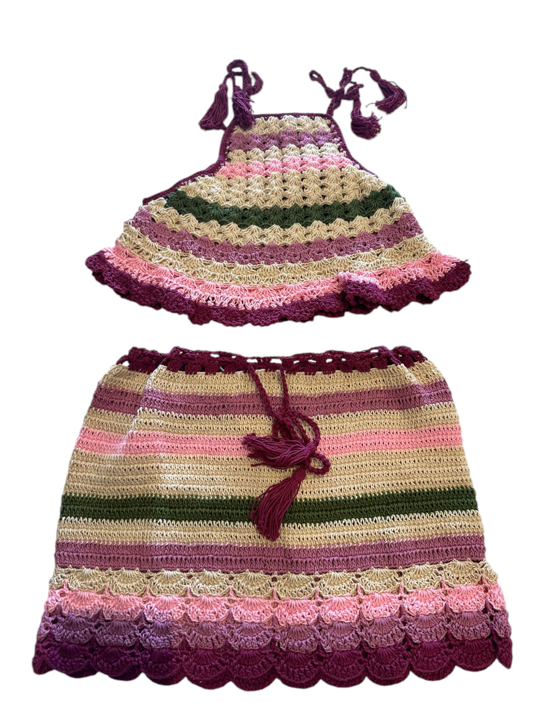 VANILLA FLOWER CROCHET SET