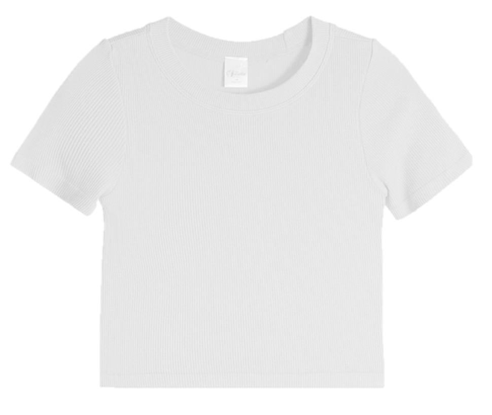 RIBBED SEAMLESS SHIRT | WHITE