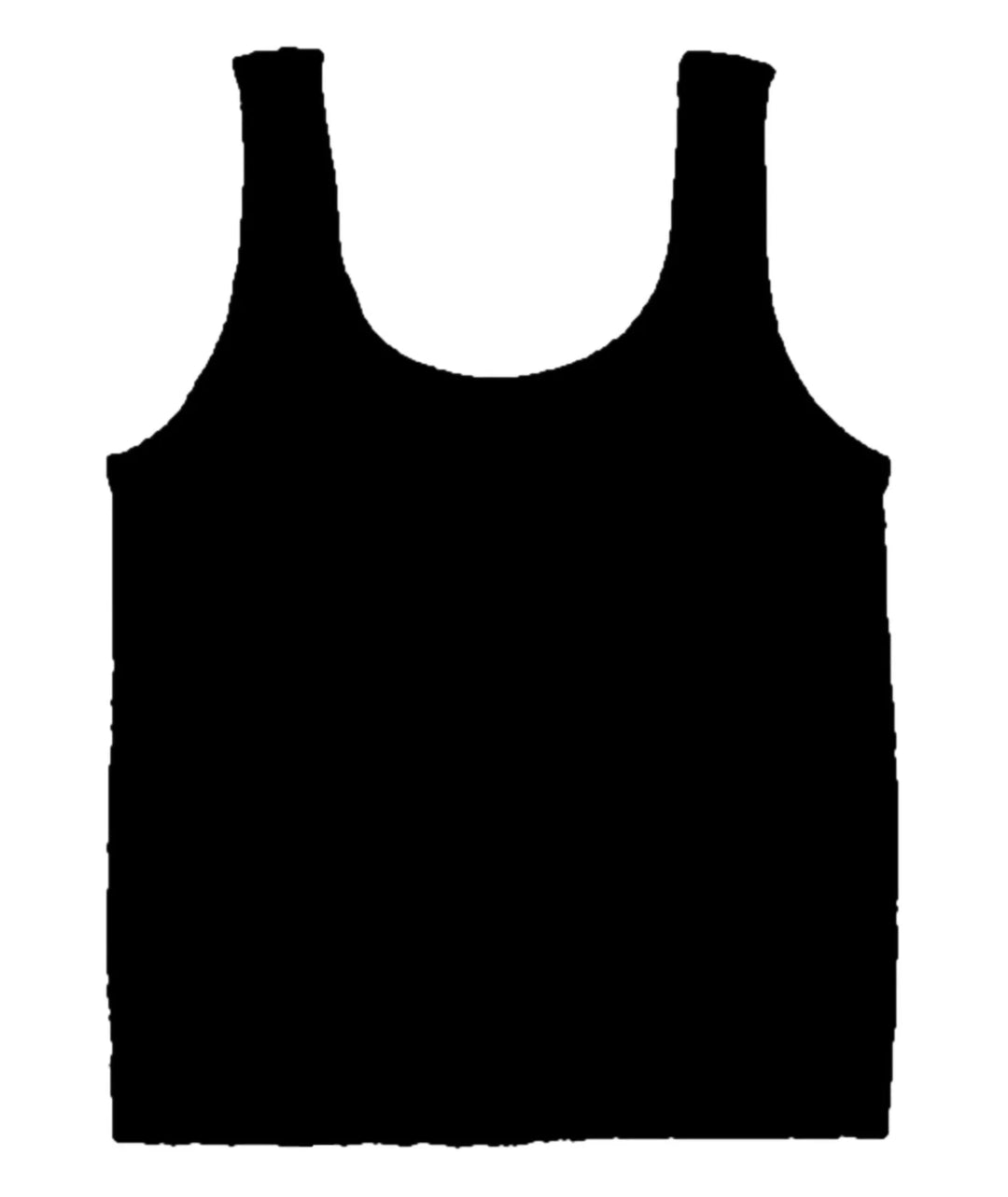 SEAMLESS CRINKLE TANK | BLACK