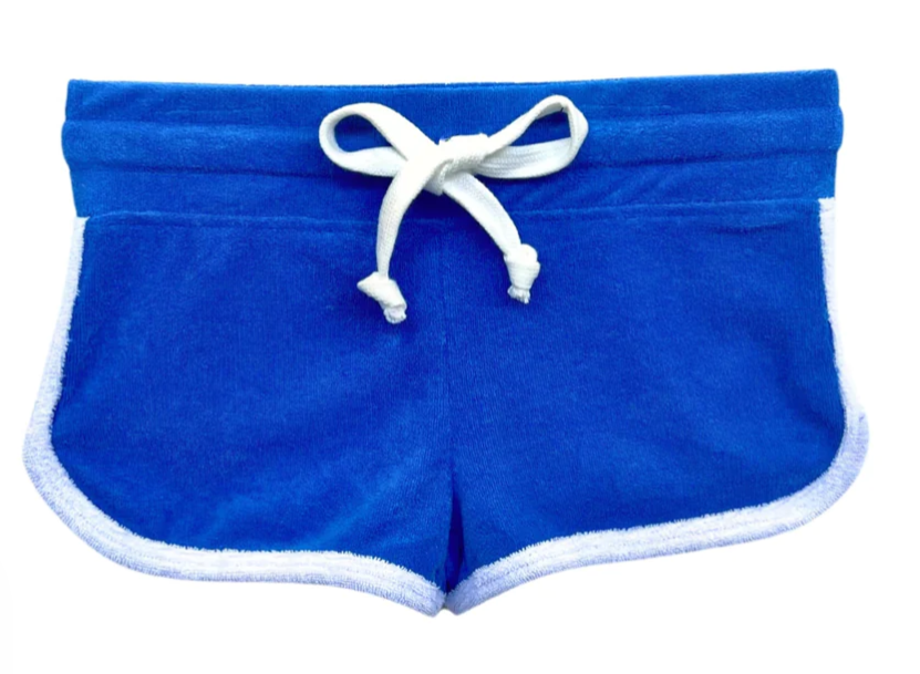 MARGOT TERRY CLOTH RETRO SHORTS | CAMP BLUE
