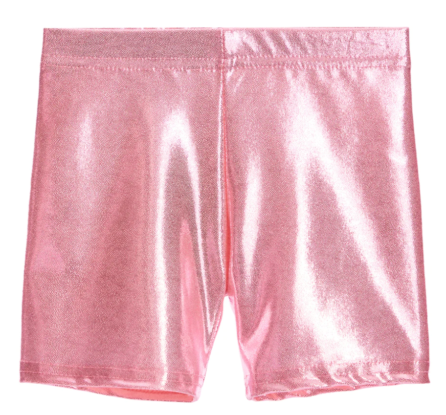 LAME BIKER SHORTS | PINK