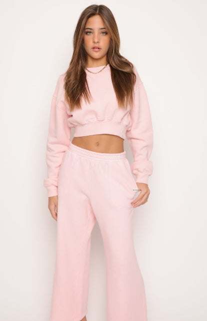 COTTON FLEECE WIDE LEG | PETAL BLOOM