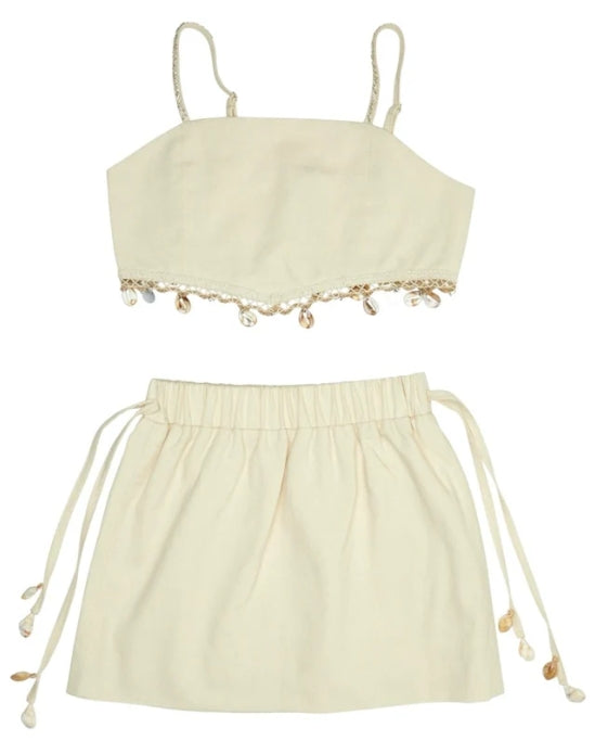 MYKONOS SEASHELLS TANK AND SKIRT SET