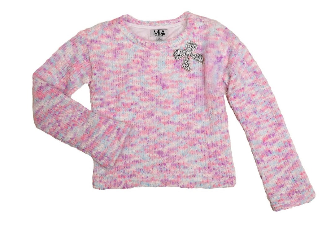 MULTI-KNIT SWEATER | SILVER BOW
