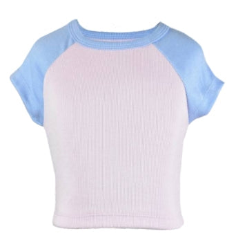 BLUE/PINK BABY TEE