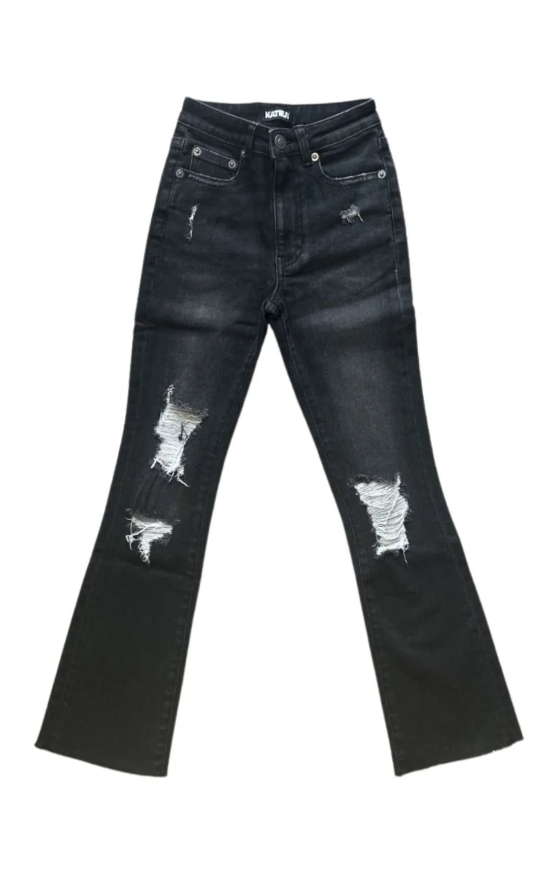 "LA" DISTRESSED JEAN | BLACK