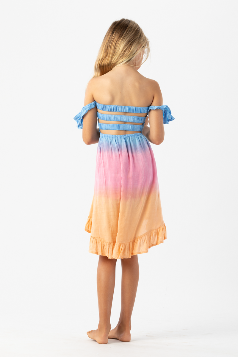 LOVER DRESS - SKY PINK RUST OMBRE