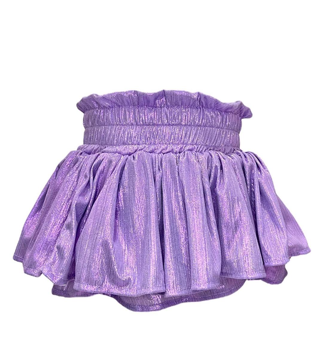LAVENDER METALLIC SKORT