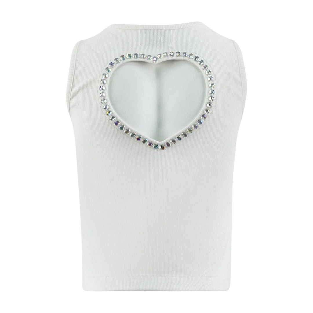 WHITE CRYSTAL HEART TANK