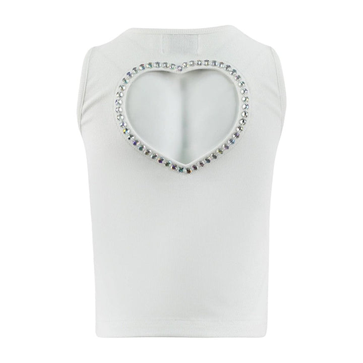 WHITE CRYSTAL HEART TANK