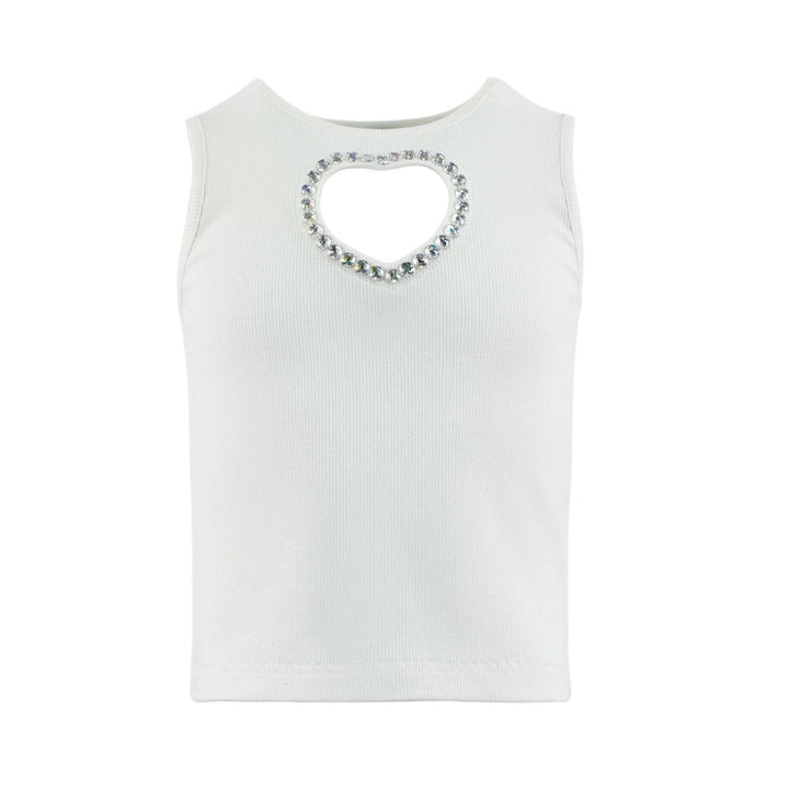 WHITE CRYSTAL HEART TANK