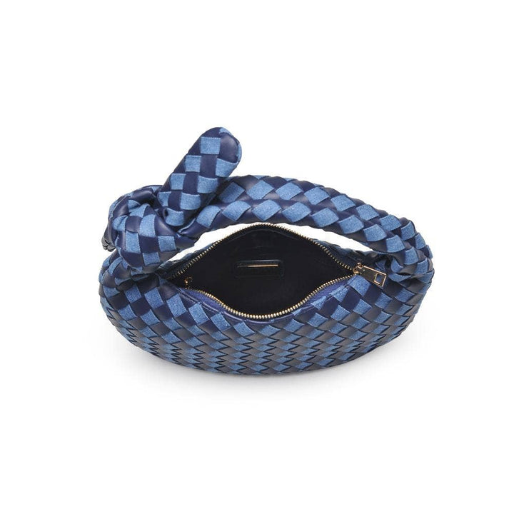 LIZBETH WOVEN KNOT CLUTCH | BLACK