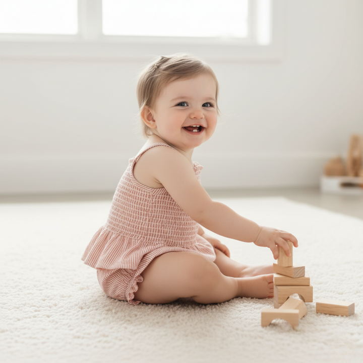 SMOCKED TOP AND BLOOMER SET