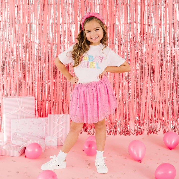 RASPBERRY RHINESTONE TUTU SKIRT