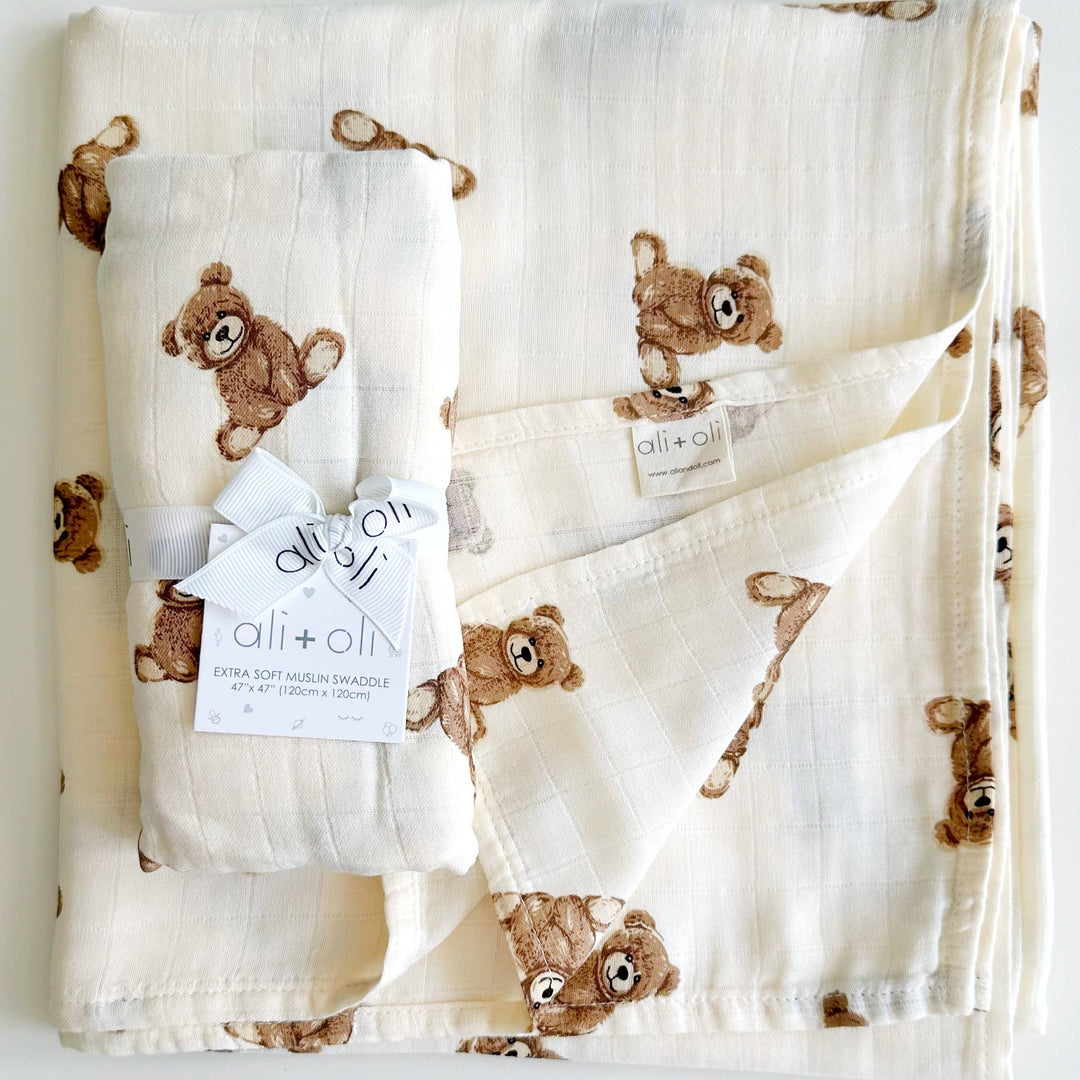 SWADDLE BLANKET| TEDDY BEAR