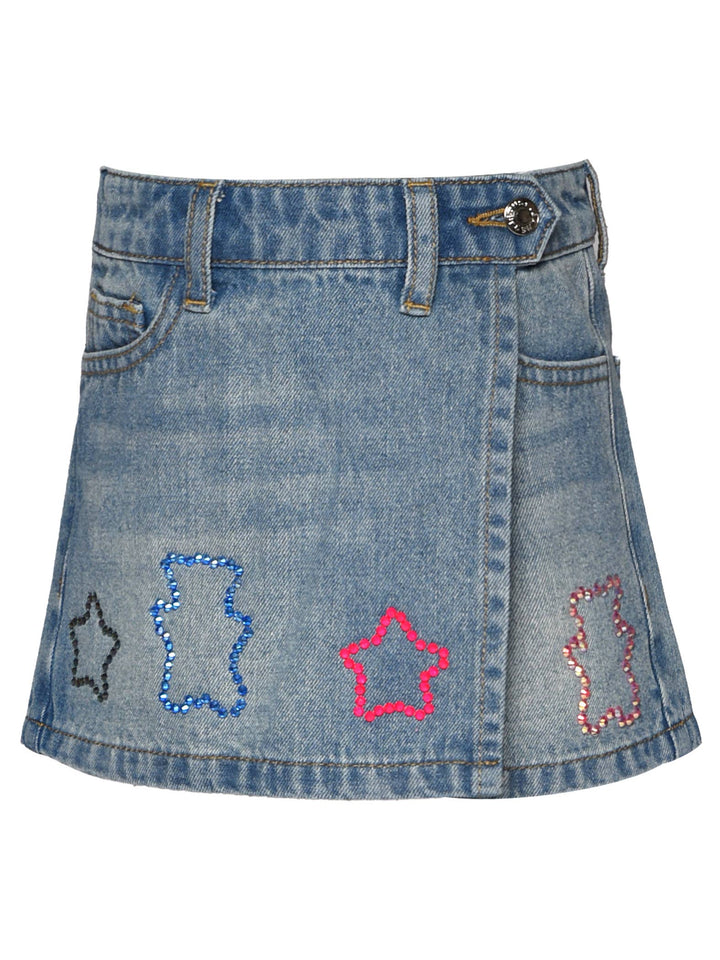 DENIM WRAP SKORT