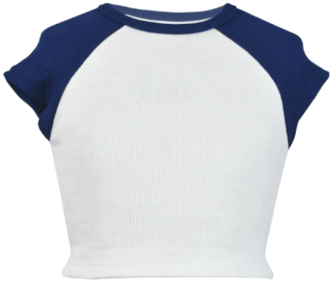 NAVY/WHITE BABY TEE