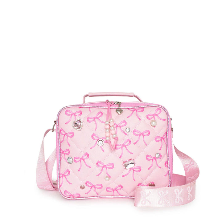 BOW GEM QUILTED LUNCH BAG WITH CHARM