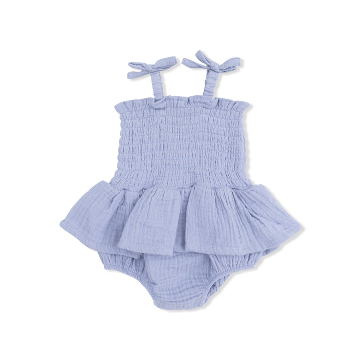 SMOCKED BUBBLE W/ SKIRT | BLUE BLIZZARD