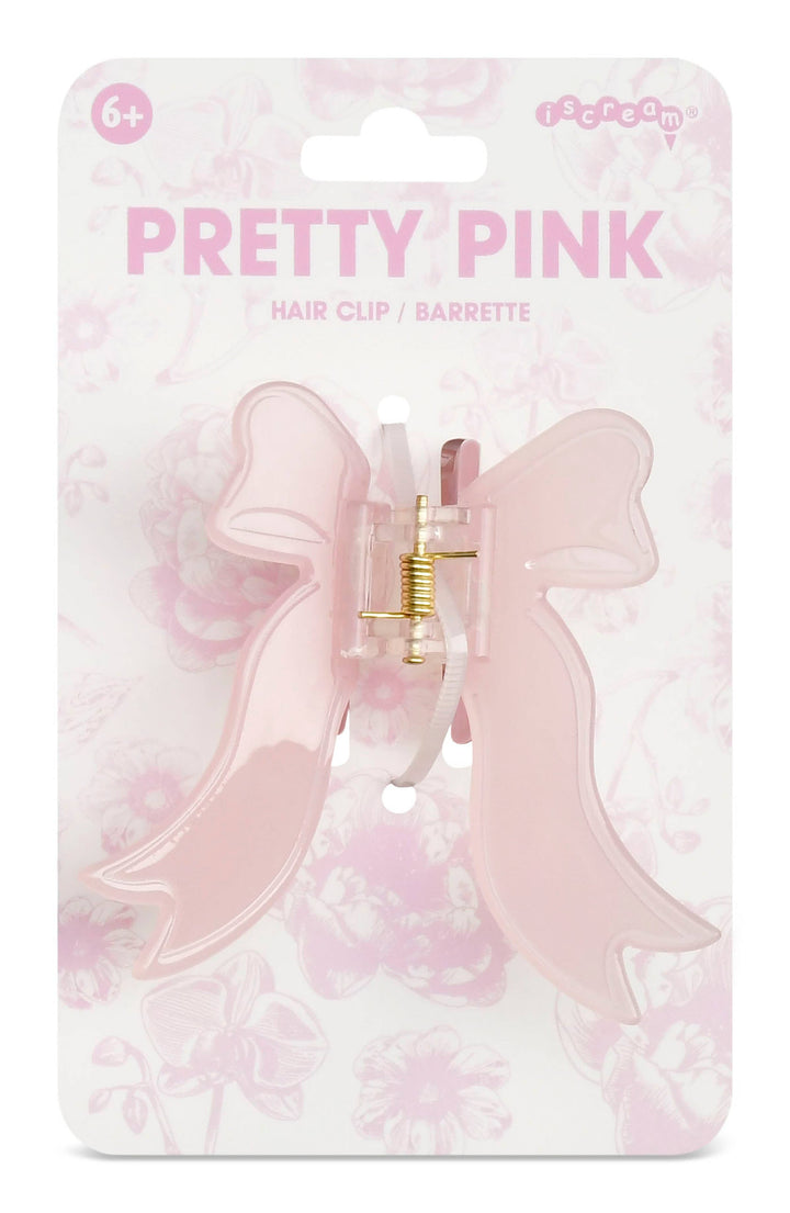 PRETTY PINK BOW HAIR CLIP