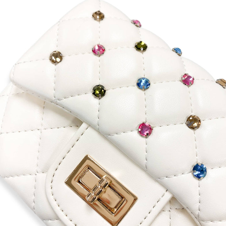 COLORFUL GEMS PURSE | CREAM