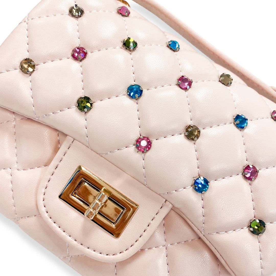 COLORFUL GEMS PURSE | CREAM