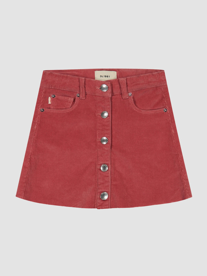 JENNY MINI SKIRT | DEEP BLUSH CORDUROY