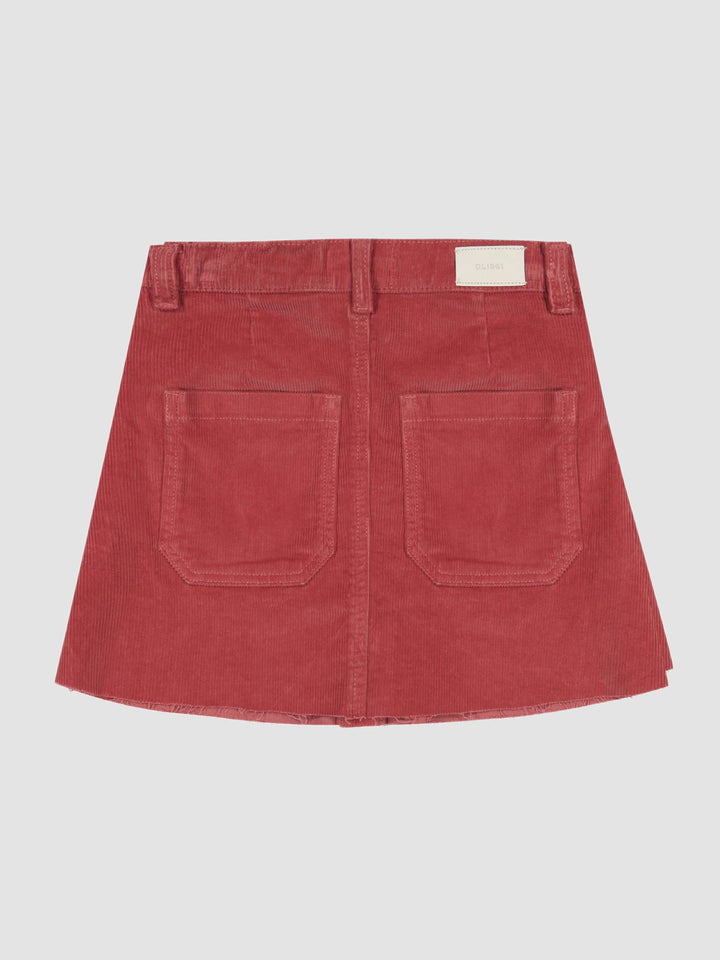 JENNY MINI SKIRT | DEEP BLUSH CORDUROY