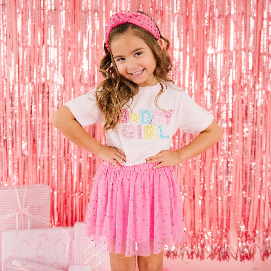 RASPBERRY RHINESTONE TUTU SKIRT