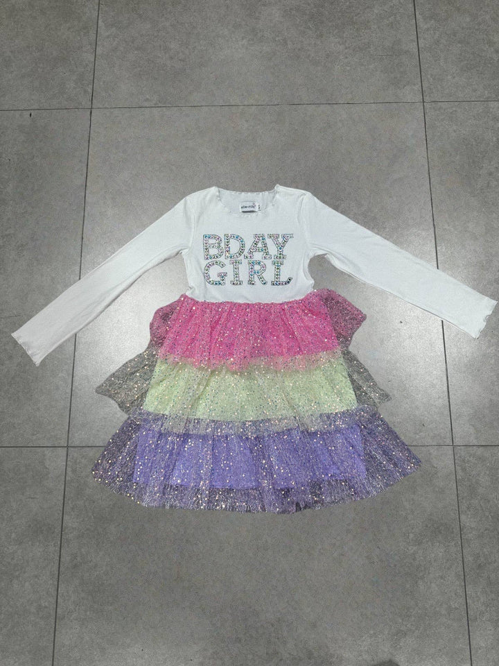 BDAY GIRL RHINESTONE DRESS