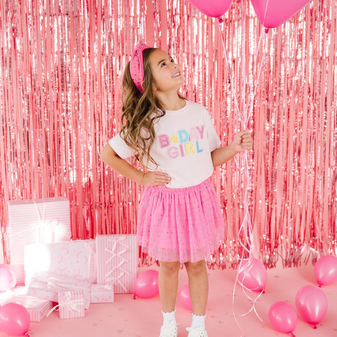 RASPBERRY RHINESTONE TUTU SKIRT