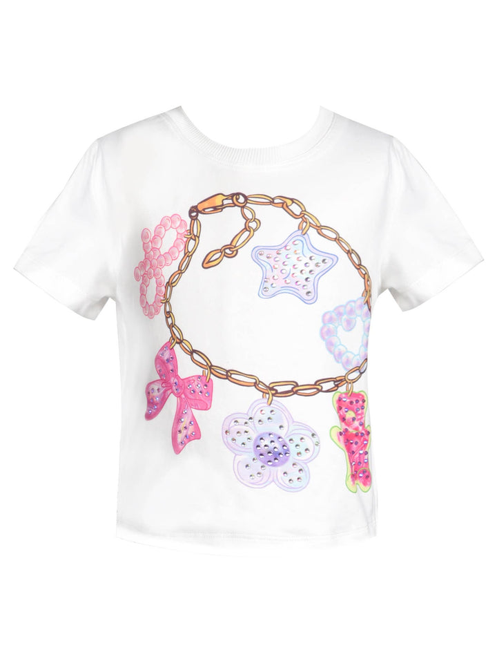 CHARM BRACELET PRINT TOP